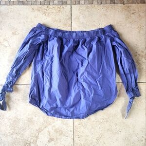 Abercrombie Off-Shoulder Blue Blouse